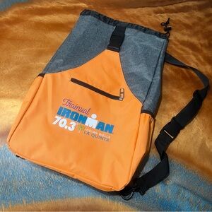 IronMan Indian Wells 70.3 Trainual Orange Gray Backpack shoulder bag